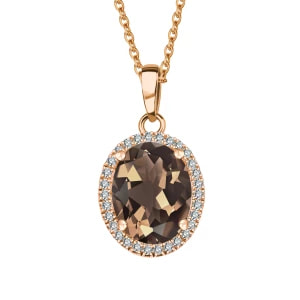 Zdjęcie produktu Zawieszka złota z kwarcem dymnym i diamentami - Jubilé Jubilé - Biżuteria YES