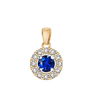 Zdjęcie produktu Zawieszka złota z szafirem i diamentami - Metropolitan Metropolitan - Biżuteria YES