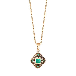 Zdjęcie produktu Zawieszka złota z szmaragdami i diamentami - Kolekcja Wiktoriańska Wiktoriańska - Biżuteria YES