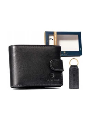 Zdjęcie produktu Zestaw prezentowy: skórzany portfel męski i brelok - Peterson