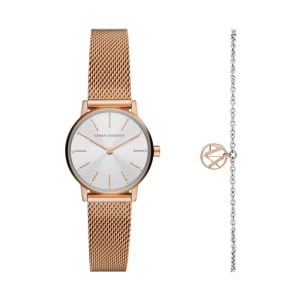 Zdjęcie produktu Zestaw zegarek i bransoletka Armani Exchange Lola AX7121 Gold/Gold