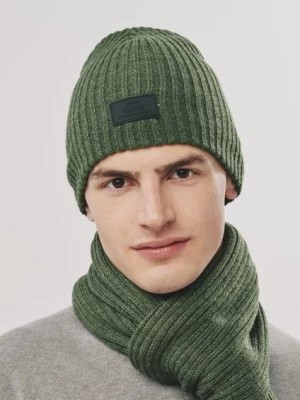 Zdjęcie produktu Zielona czapka zimowa męska OCHNIK