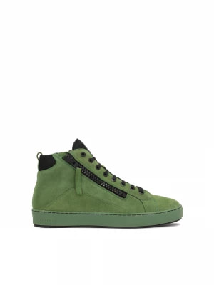 Zdjęcie produktu Zielone zamszowe sneakersy męskie z wysoką cholewką Kazar