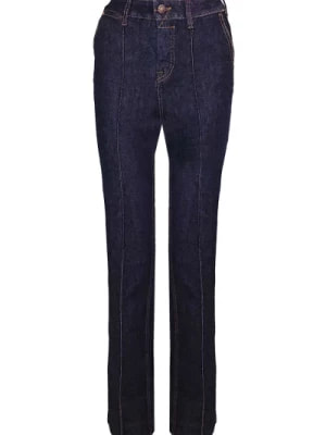 Zdjęcie produktu Zimmermann, Spodnie dżinsowe z rozszerzanymi nogawkami i kontrastowym szwem Blue, female,