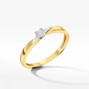 Zdjęcie produktu Złoty pierścionek zaręczynowy z cyrkonią 13