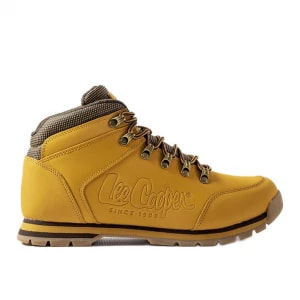Zdjęcie produktu Żółte skórzane buty Lee Cooper LCJ-21-01-0706M