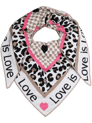 Zdjęcie produktu Zwillingsherz Chusta "Love is Love" w kolorze beżowo-różowym - 200 x 100 cm rozmiar: onesize