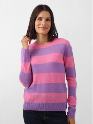 Zdjęcie produktu Zwillingsherz Kaszmirowy sweter w kolorze jasnoróżowo-fioletowym rozmiar: M