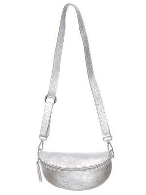 Zdjęcie produktu Zwillingsherz Skórzana torebka w kolorze srebrnym - 23 x 14 x 7 cm rozmiar: onesize