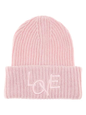 Zdjęcie produktu Zwillingsherz Wełniana czapka "Love" w kolorze jasnoróżowym rozmiar: onesize